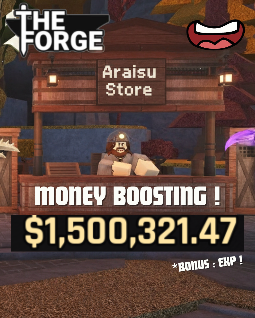RBLX THE FORGE 100K MONEY BOOST (SALE!)