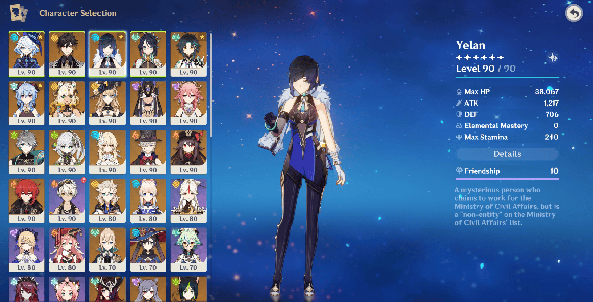 Genshin impact account ranked 60 world ranked 8 f2p