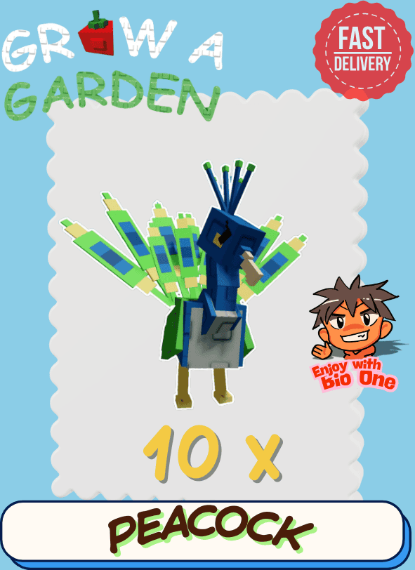 Peacock 10 x | Random age & Size | Grow A Garden | Fast trade