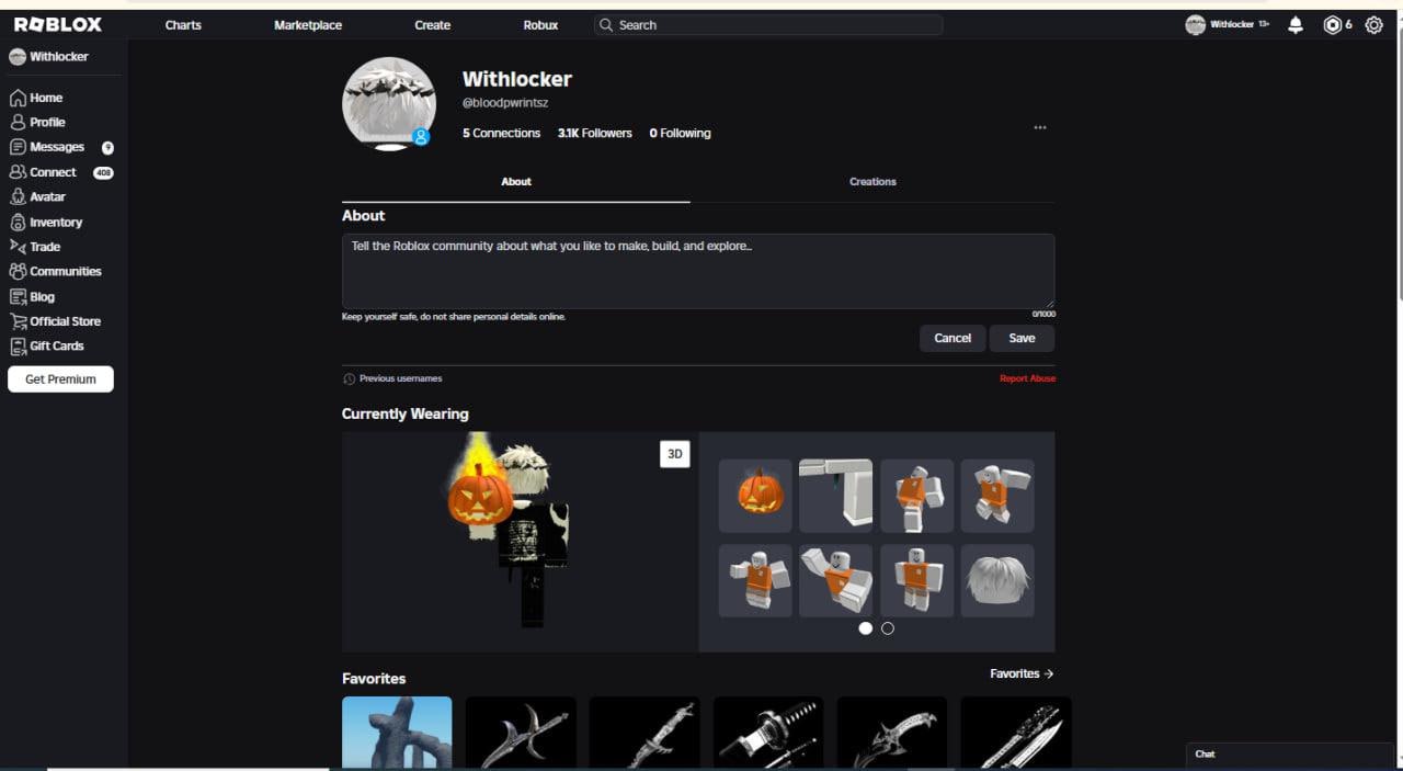 Account with Korblox + Headless + extreme + Meanie