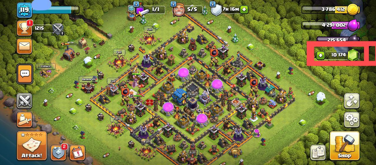 BEGINNERS TH 12 STACKED 10.1K+ GEMS AVAILABLE FREE RENAME HEROES 40/40/1 BH-6 INSTANT DELIVERY