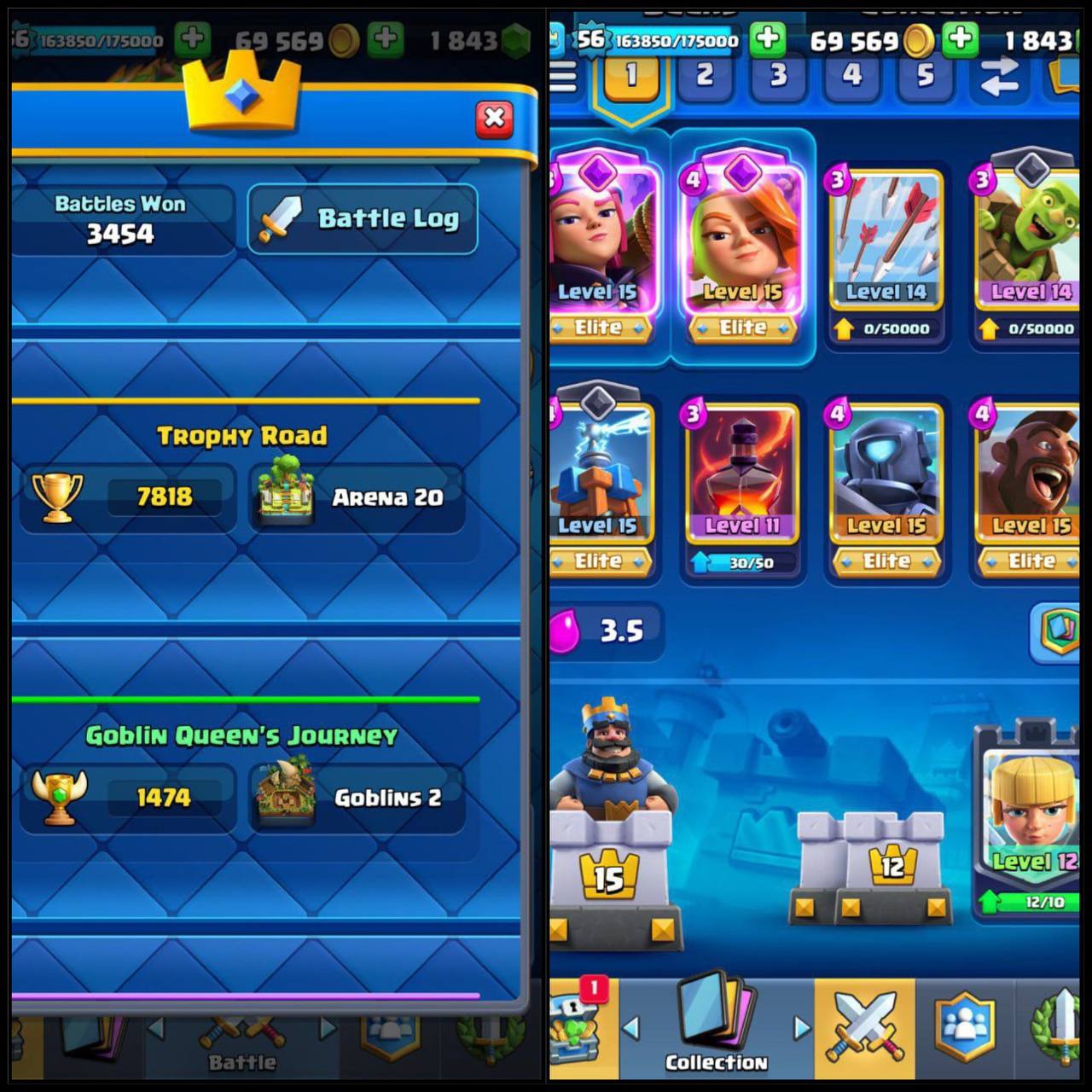 [BEST DEAL] BEST CR ACC | 7818 TROPHIES | ARENA 20 | 1843 GEMS| 115 OF 116 CARDS | 8 TOWER SKINS| FAST DELIVERY