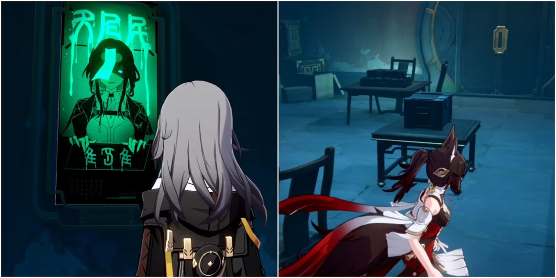 honkai-star-rail-kafka-evil-poster-and-safe-in-haunted-house