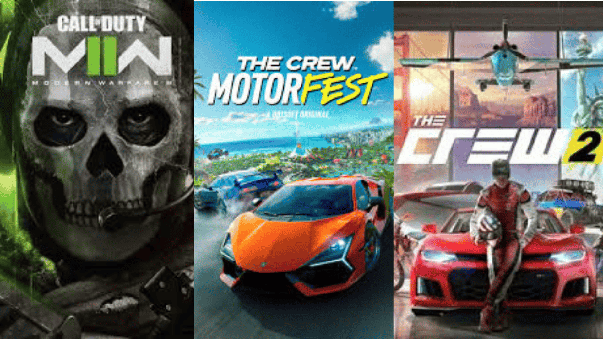 STEAM ACCOUNT Call of Duty MWII, The Crew Motorfest, The Crew 2.