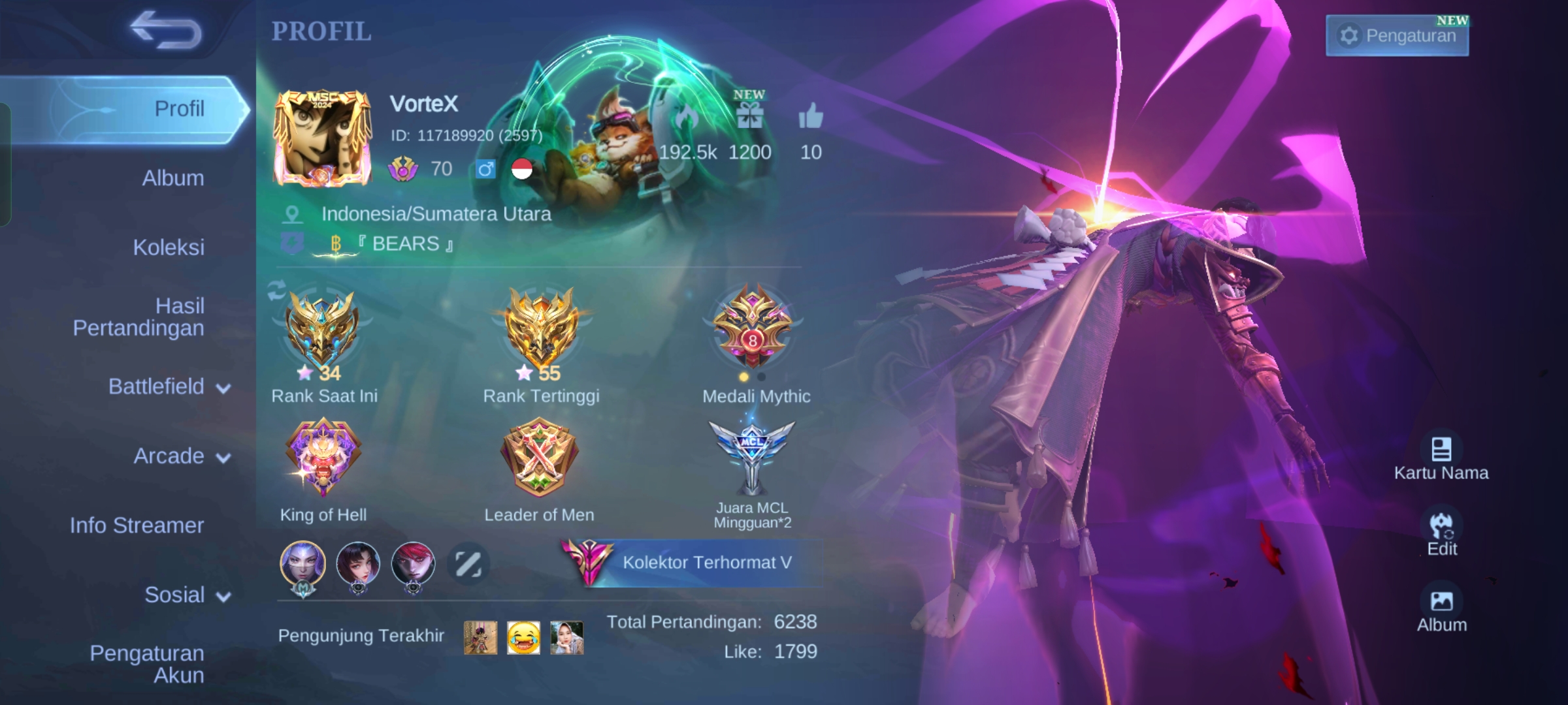 Mobile legend Account