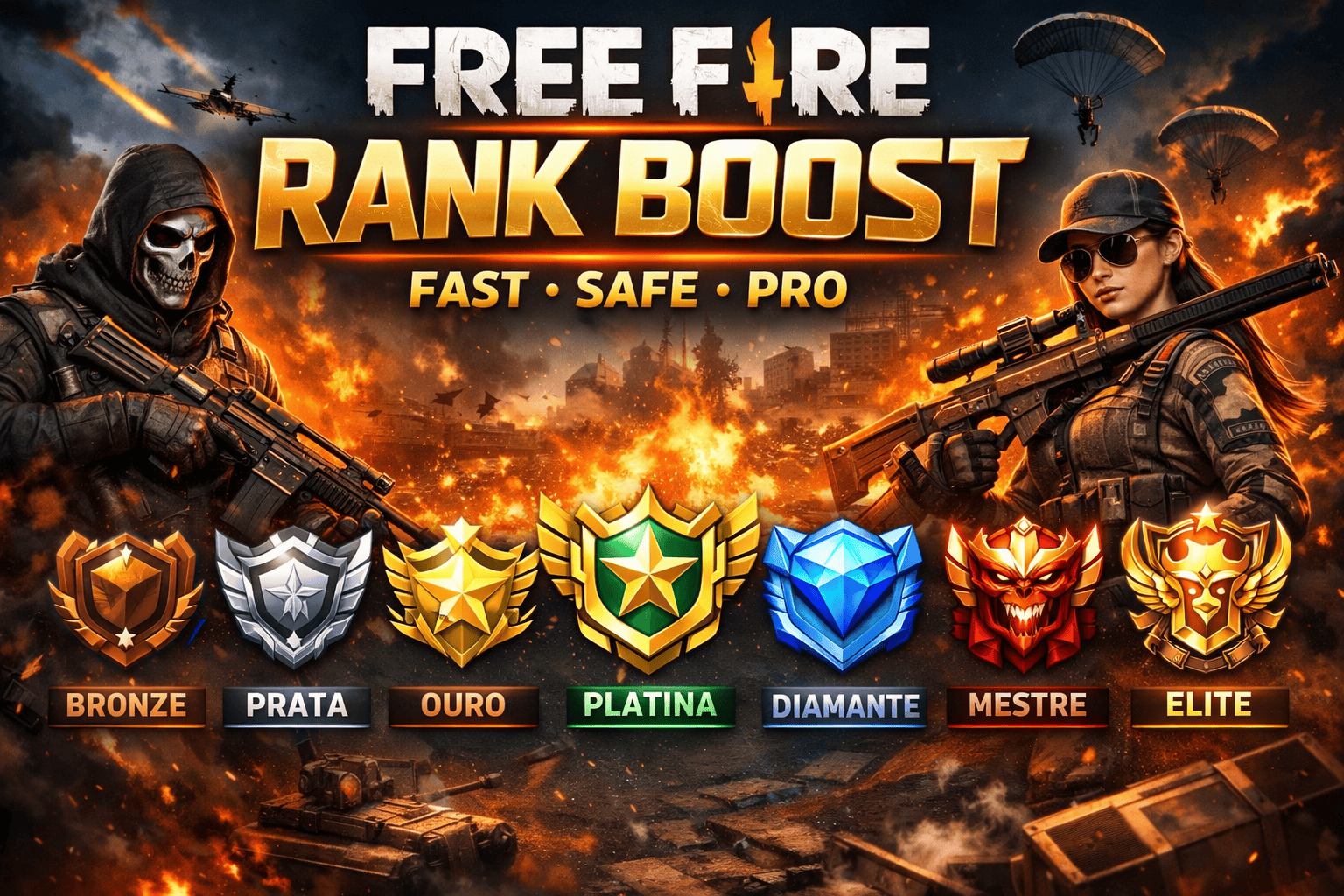 Free Fire Pro Rank Boost & Duo | Fast, Safe & Professional