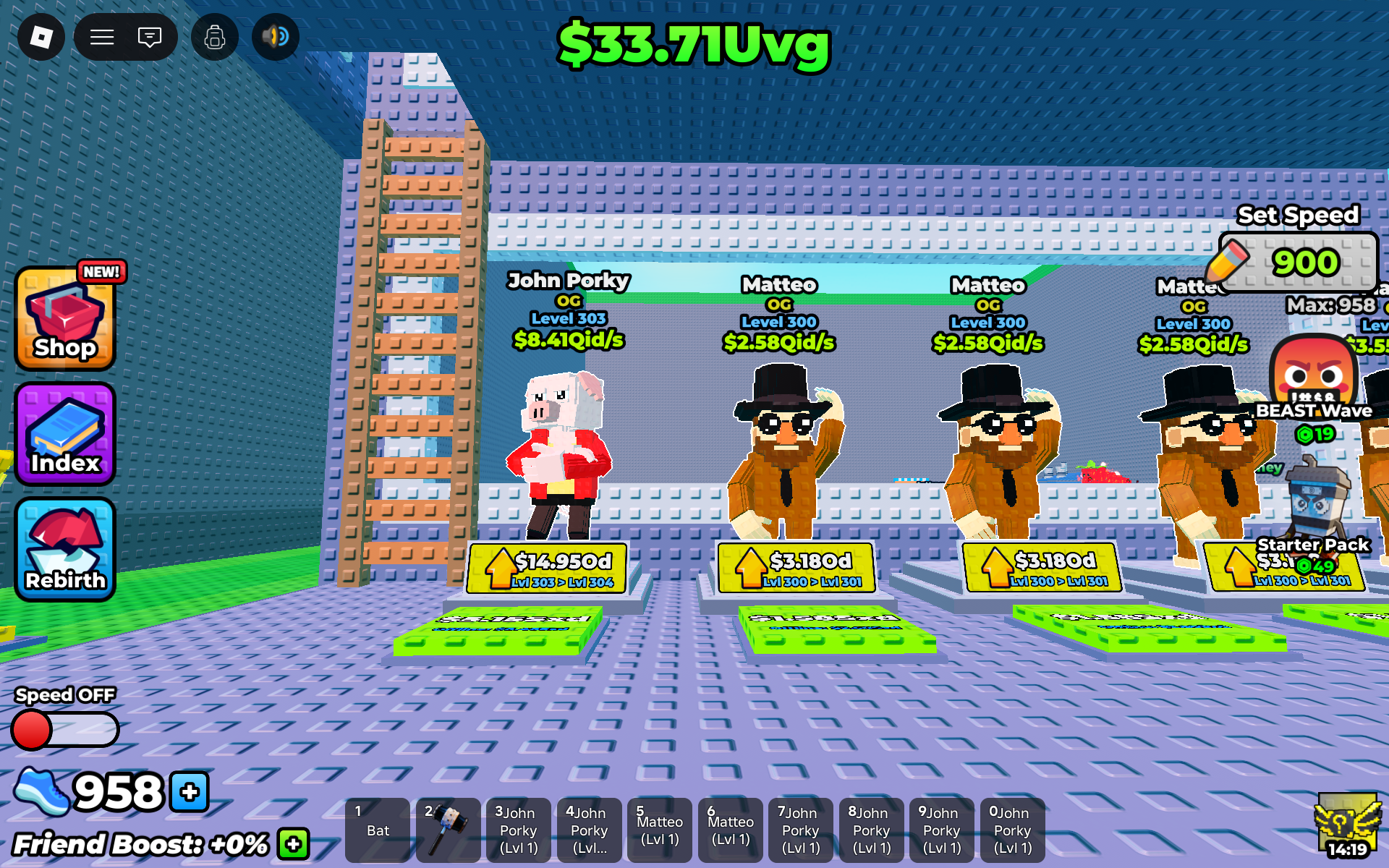 OG Brainrot LVL 400 | Escape Waves For Lucky Blocks