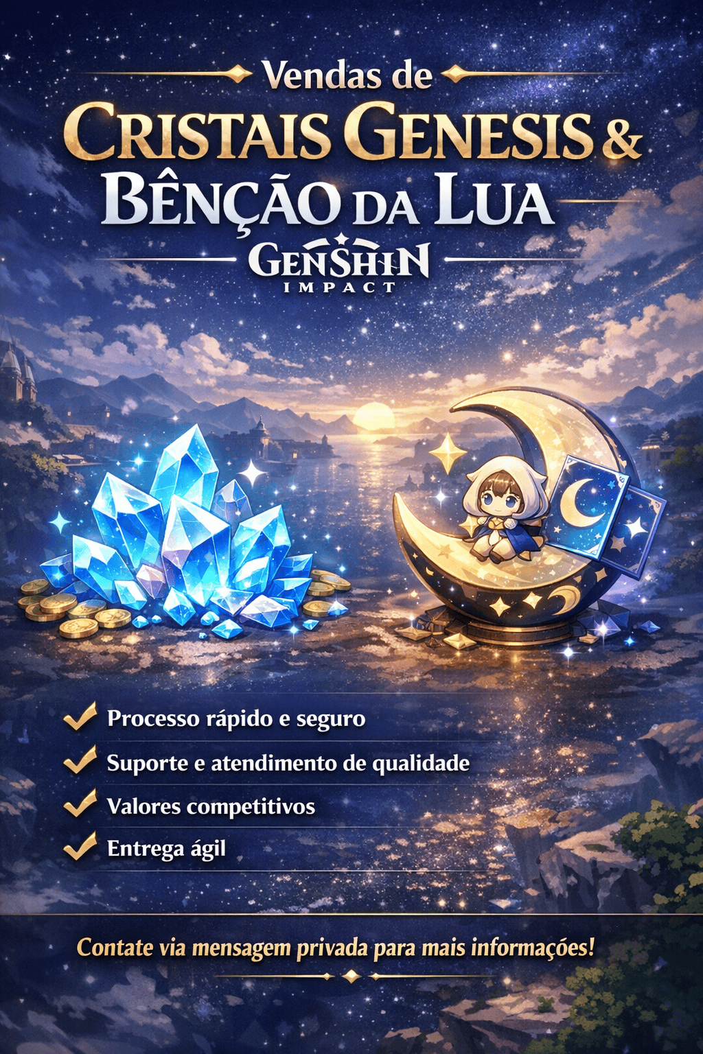 GENESIS CRYSTAL SALES | BLESSING OF THE WELKIN MOON – GENSHIN IMPACT